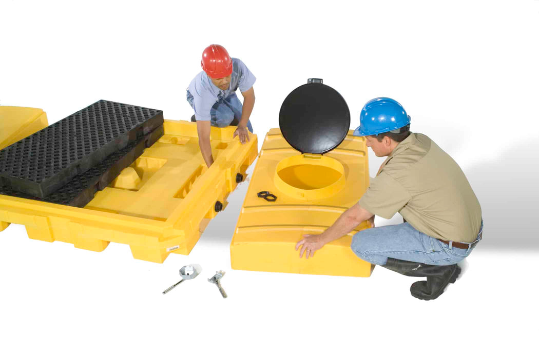 Modular IBC Spill Pallet:  3-Tank, Indoor Model Part #1126