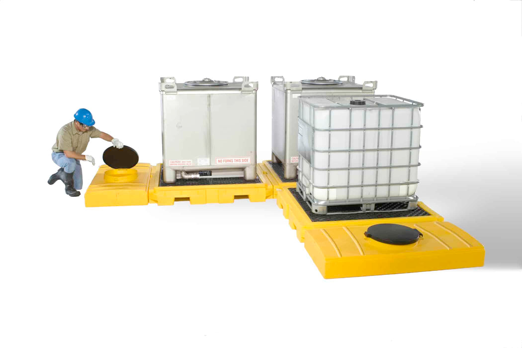 Modular IBC Spill Pallet:  5-Tank, Indoor Model Part #1128