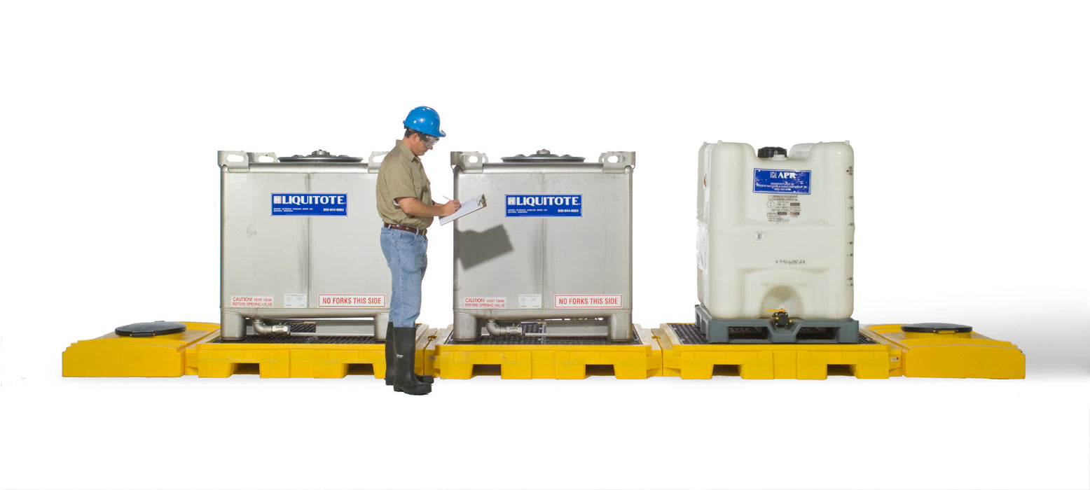 Modular IBC Spill Pallet:  4-Tank, Indoor Model Part #1127