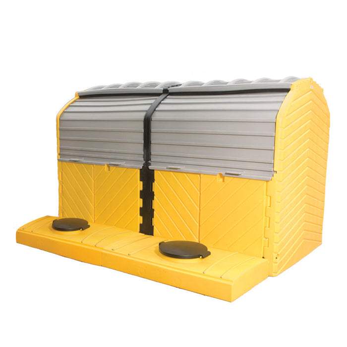 Modular IBC Spill Pallet:  5-Tank, Outdoor Model Part #1168