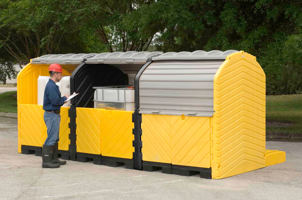 Modular IBC Spill Pallet: 4-Tank, Outdoor Model Part #1167