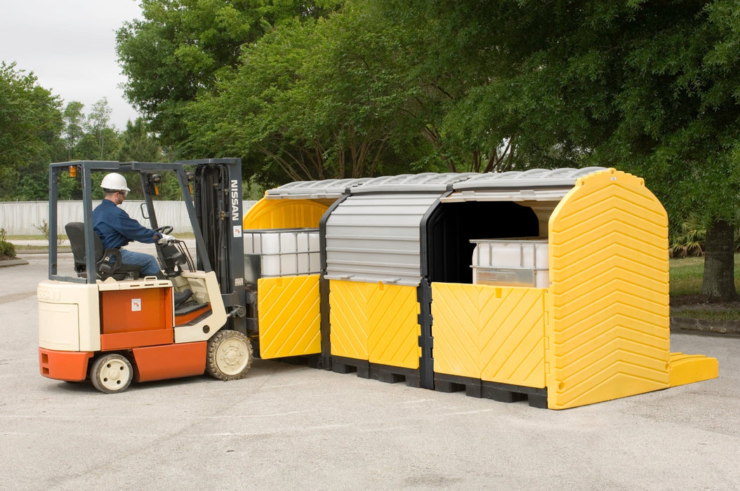 Modular IBC Spill Pallet:  4-Tank, Outdoor Model Part #1167