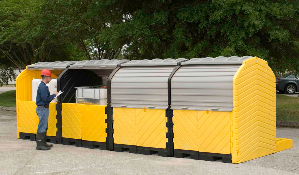 Modular IBC Spill Pallet:  4-Tank, Outdoor Model Part #1167