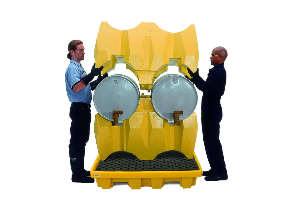 Drum Rack P2, Polyethylene, two-drum horizontal rack Part #2389