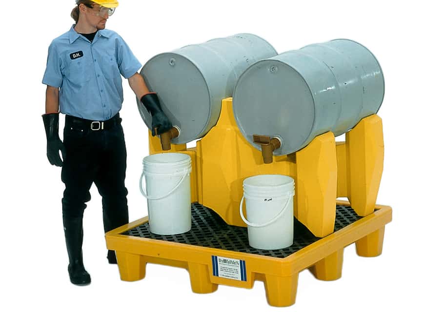 Drum Rack, 1-Drum System, No Drain, Yellow Part #2386