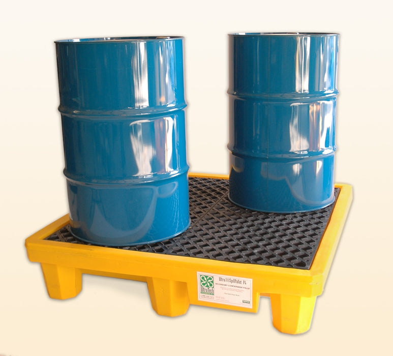 Spill Pallet P2, With Drain, Yellow Part #1011
