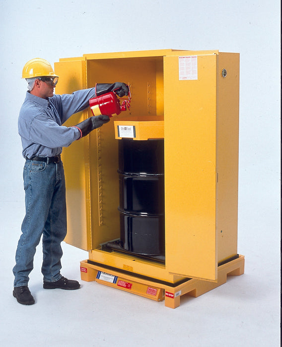 Safety Valve Storage Rack Safety Cabinet Bladder System - Containment Unit for Two Drum (Vertica
