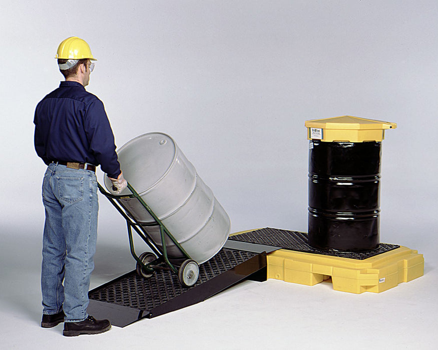 Spill Pallet P4 Plus, With Drain, Yellow Part #9631