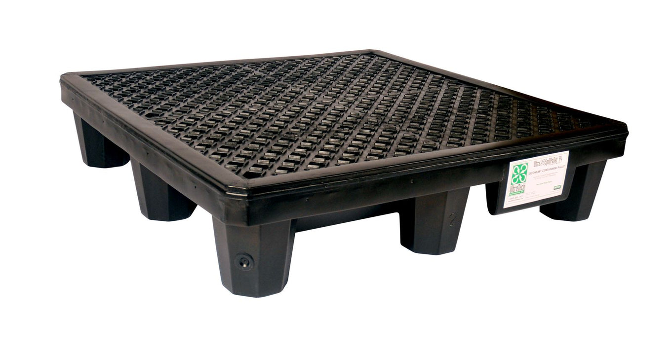 Spill Pallet P2, Economy Model, With Drain, Black Part #2505