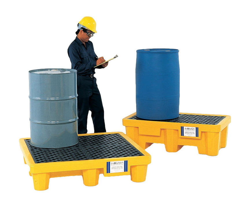 Spill Pallet P2, With Drain, Yellow Part #1011